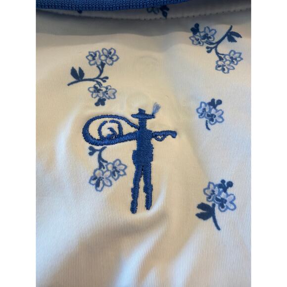 G/Fore SM blue/white floral sleeveless golf polo - Picture 8 of 10